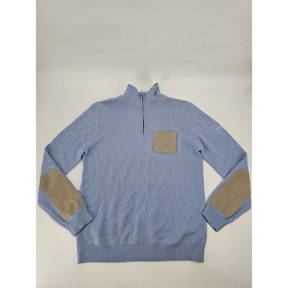 ESCALES PARIS 100% CACHEMIRE 005/190 MEN'S SIZE 3XL QUARTER ZIP‎ LIGH BLUE